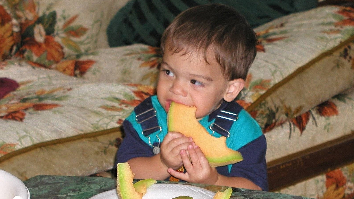 Damon with Yummy Melon